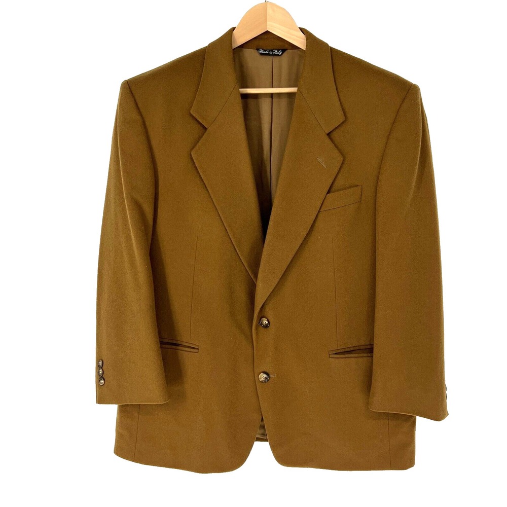 Vito Rufulo Wool Cashmere Irene Sport Coat Blazer Mens 44 SH Brown Made in Italy